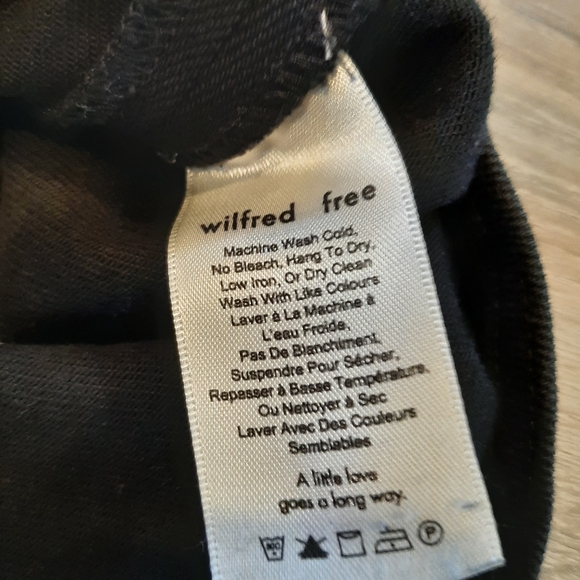 ARITIZIA WILFRED FREE Black A-line Denim Mini Skirt, Size 6 - Picture 9 of 10